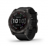 Garmin fenix 7X Solar Sapphire szrke titnium fekete szilikon szjjal